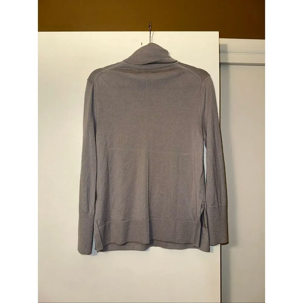 Banana Republic Small Merino Wool Turtleneck Long Sleeve Sweater Dusty Purple